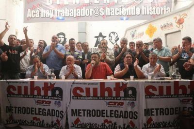 Trabajadores del Subte anunciaron paros escalonados