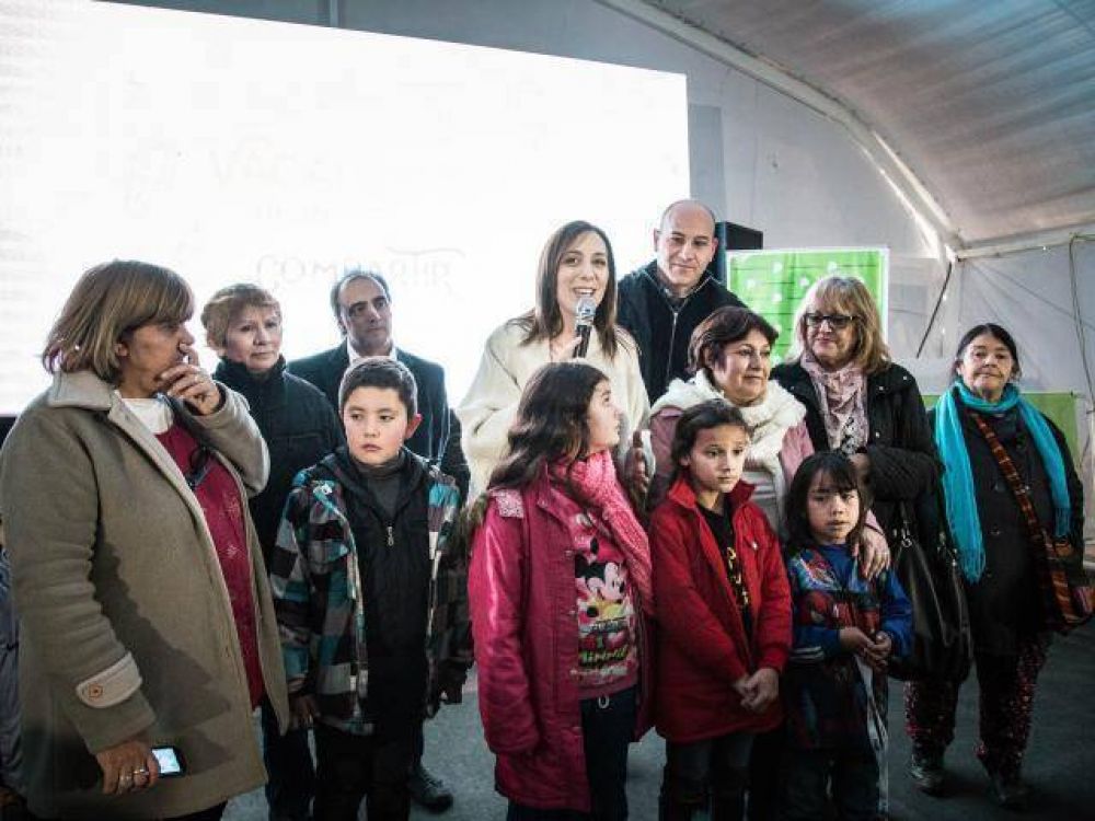 Vidal con los chicos en Solano