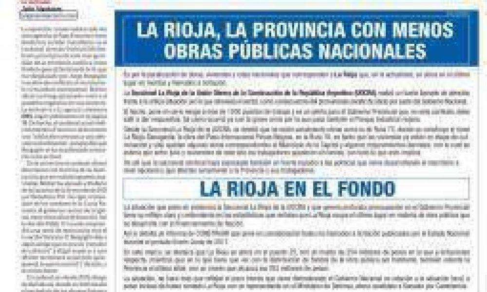 La Rioja vuelve a denunciar a Naci�n por discriminaci�n