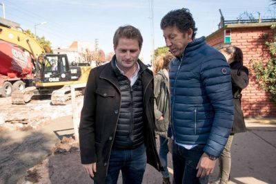 Avanzan las obras en la calle Uruguay