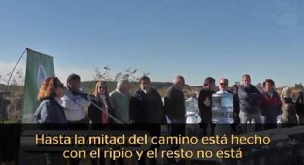 Pobladora de Alvear cuestion� a Colombi en un acto