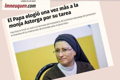 El Papa escribe a una carmelita �de frontera� que trabaja para recuperar de la prostituci�n y adicciones