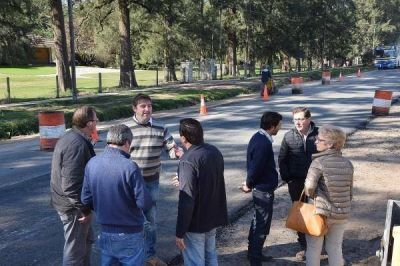Oscar Luciani recorri� obras en ejecuci�n
