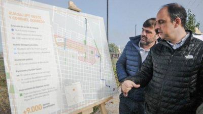 Inauguran obras en Guadalupe Oeste y Coronel Dorrego