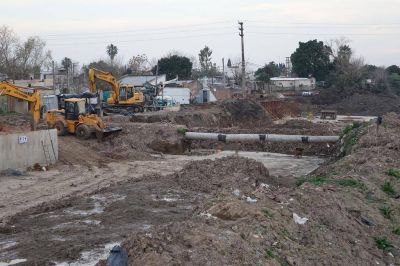 A tres a�os del inicio, las obras contra las inundaciones avanzan con tropiezos