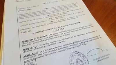 Acuerdo salarial para los trabajadores municipales de Malvinas Argentinas