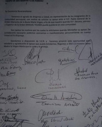 Villa Lynch: el viernes 4 habr� un abrazo a la iglesia para impedir el traslado del cura Manuel Younes