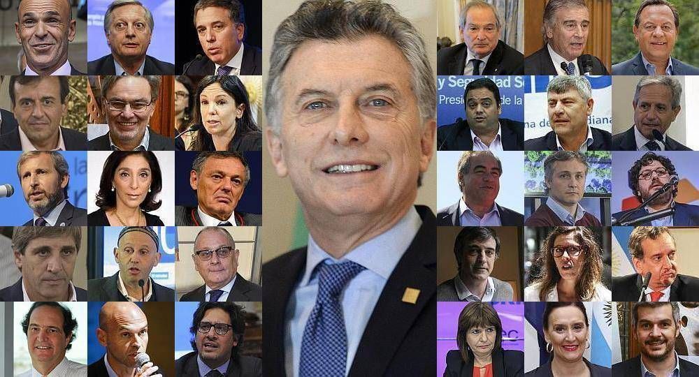 Macri y sus funcionarios, el gabinete de los $ 700 millones