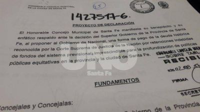 Coparticipaci�n: el Concejo respald� la propuesta para el pago de deuda a Naci�n