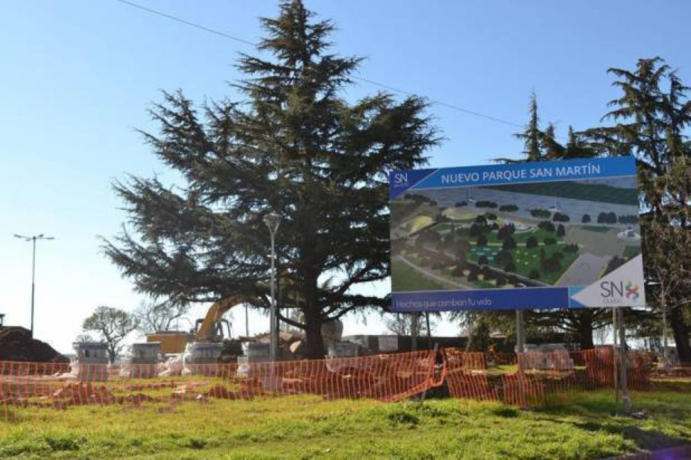 Avanza a buen ritmo la obra de puesta en valor del Parque San Mart�n