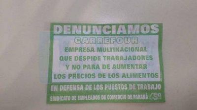 Mercantiles salieron a la calle contra los despidos de Carrefour en Paran�