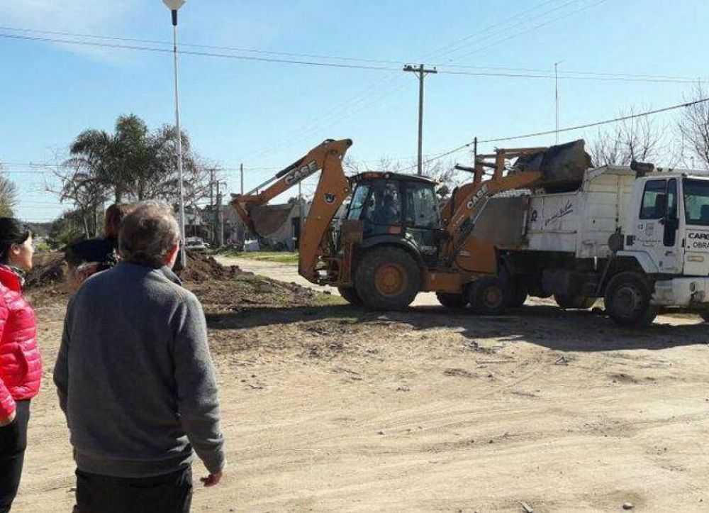 El diputado Gustavo Vignali visit obras en el distrito de Ramallo