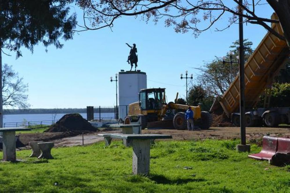 Avanza la obra en el Parque San Mart�n