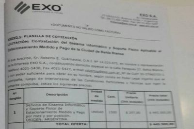 Parqu�metros: piden que la Sapem remita todos los antecedentes de la licitaci�n