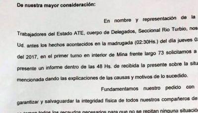 Trabajadores pidieron explicaciones tras el incidente en YCRT