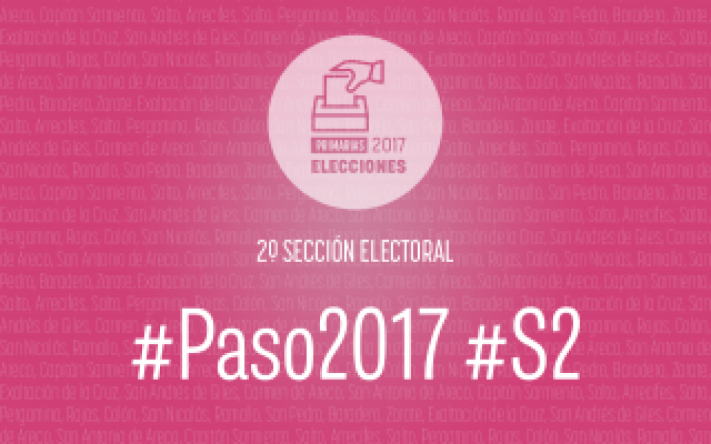 Resultados Oficiales Paso 2017: Cambiemos se impuso en la Segunda seccin electoral