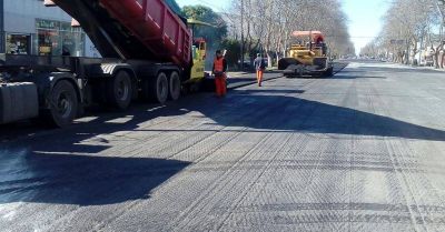 En un mes finaliza la repavimentaci�n de Luro entre Jara y Champagnat