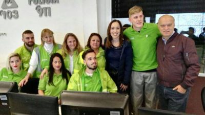 Vidal visit� Lan�s y fue al SAME con Grindetti