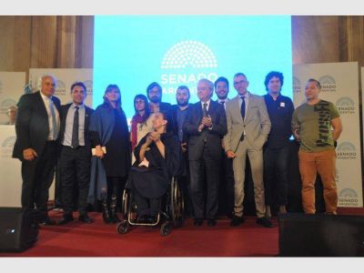Lima y Gioja, en la presentaci�n de un documental sanmartiniano filmado en San Juan