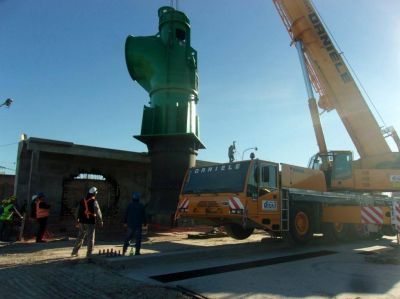 Construyen el vertedero que sacar� el agua de la Estaci�n de Bombeo