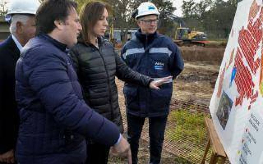 Vidal y Kubar visitaron las obras de una planta depuradora en General Rodr�guez