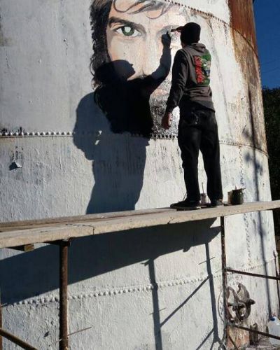 El Partido obrero realiz� un mural exigiendo Aparici�n con Vida de Santiago