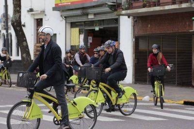 El Gobierno viaja en Ecobici: Larreta y Dietrich inauguraron la estaci�n n�mero 200