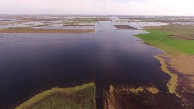 Hay 200 mil hect�reas bajo el agua en La Pampa