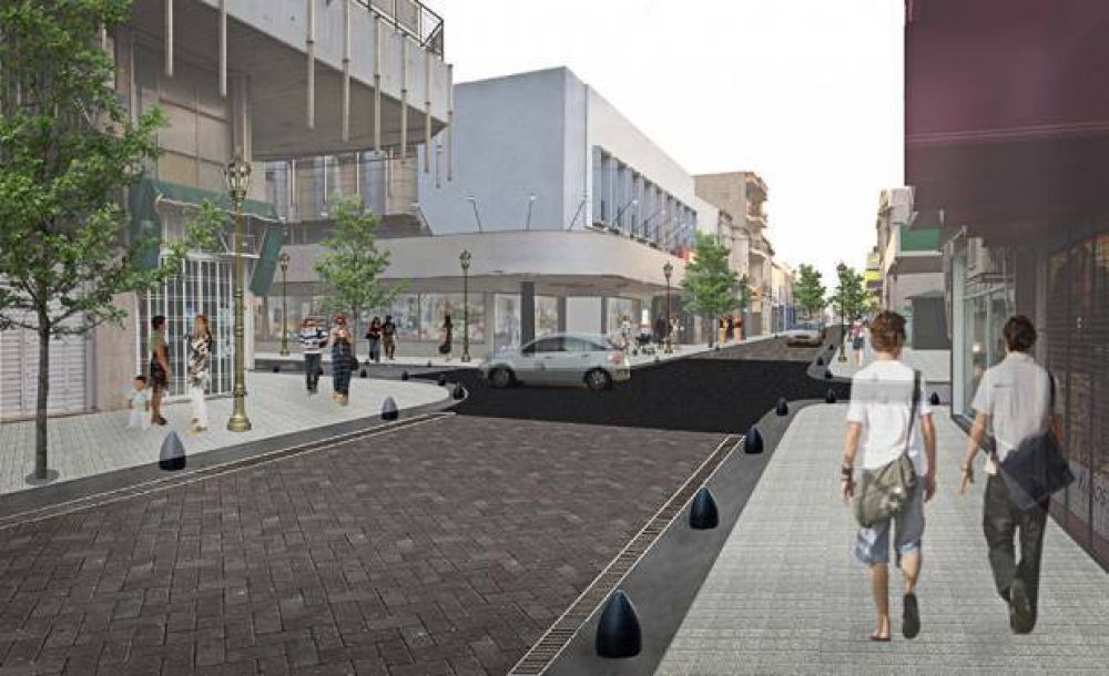 Comienza el ensanche de veredas y modernizaci�n del centro de San Nicol�s
