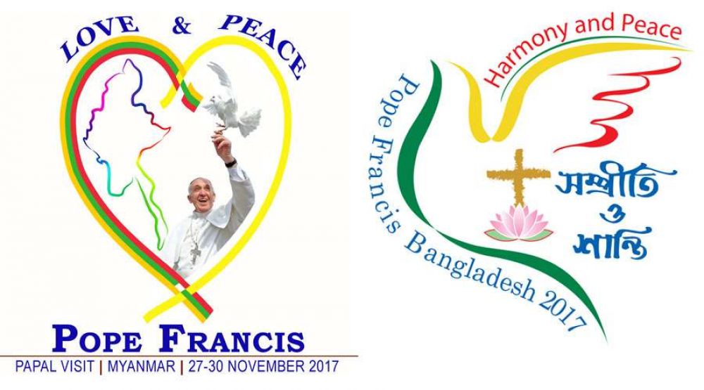 As son los logos del viaje que el Papa Francisco realizar a Myanmar y Bangladesh
