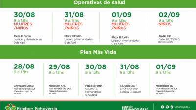 Operativos de salud y del Plan M�s Vida