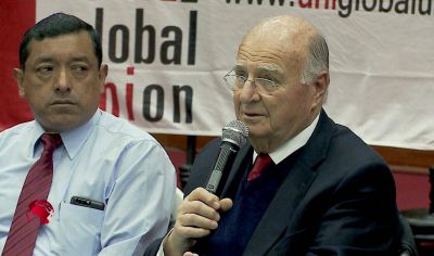 West Ocampo fue ratificado al frente de FATSA con el gremio mundial de la Sanidad presente