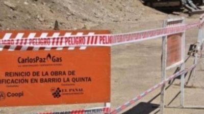 Carlos Paz Gas anunci� la construcci�n de treinta mil metros de ca�er�as