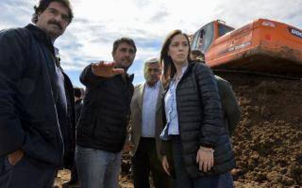 Vidal recorri� obras h�dricas en General Villegas y dijo que 