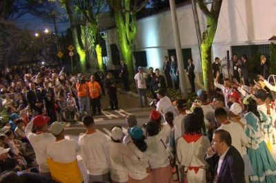 Las dos instituciones que el Papa recibi� en la Nunciatura, en Bogot�