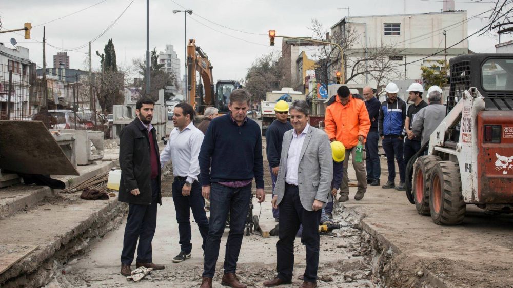 Avanzan las obras del desag�e Mariano Comas