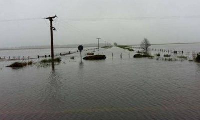 Inundaciones en La Pampa a�slan a un pueblo entero