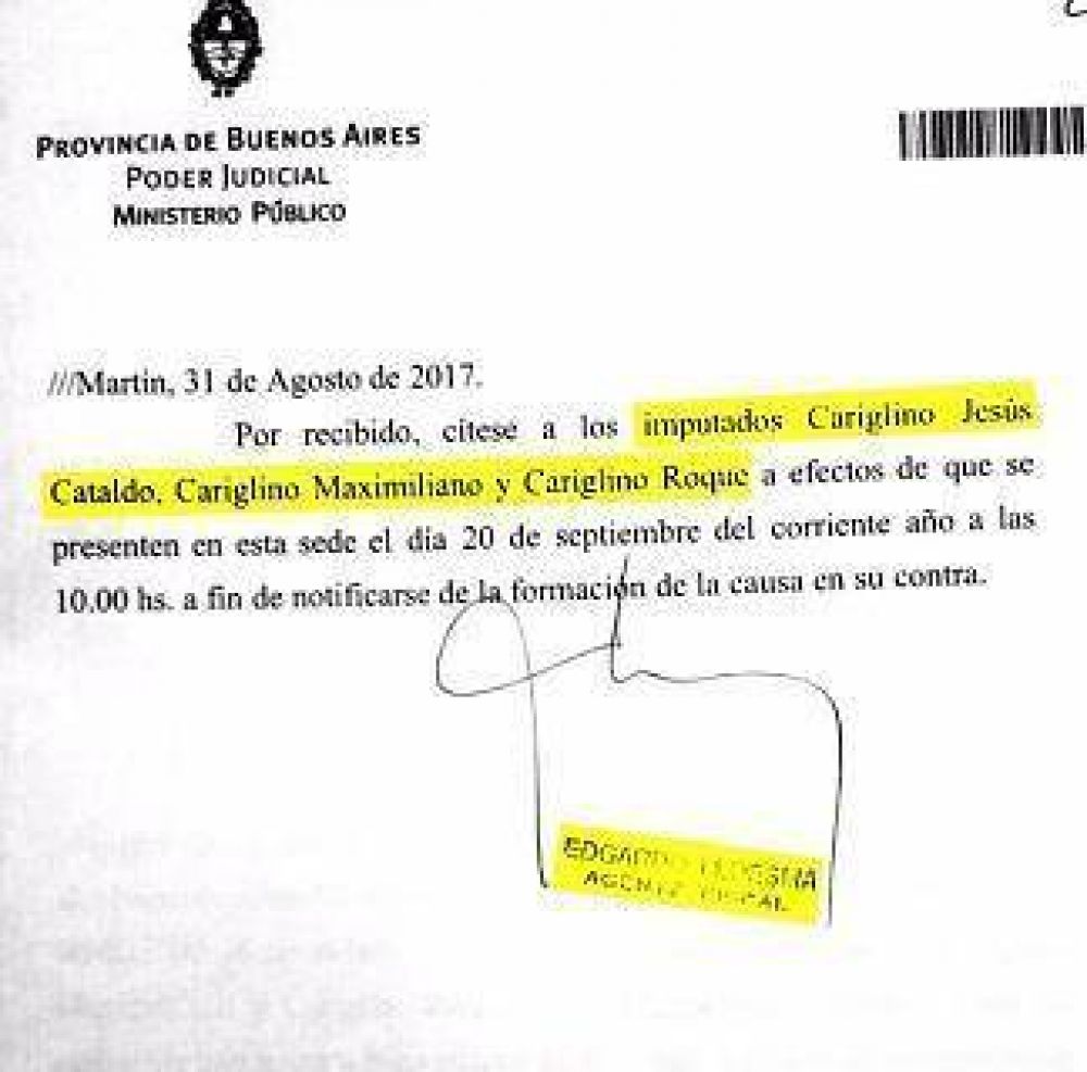 Mauro Lobo sobre la citacin a los Cariglino: lo que la Justicia va a tener que investigar es una asociacin ilcita