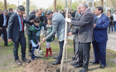 Plantaron �rboles para iniciar una semana por la forestaci�n