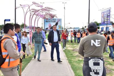 El Intendente Jofr� supervis� obras en diferentes sectores de la ciudad