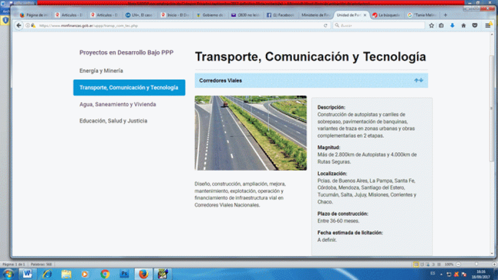 Ahora, La Pampa aparece entre las provincias donde se construir�n los corredores viales