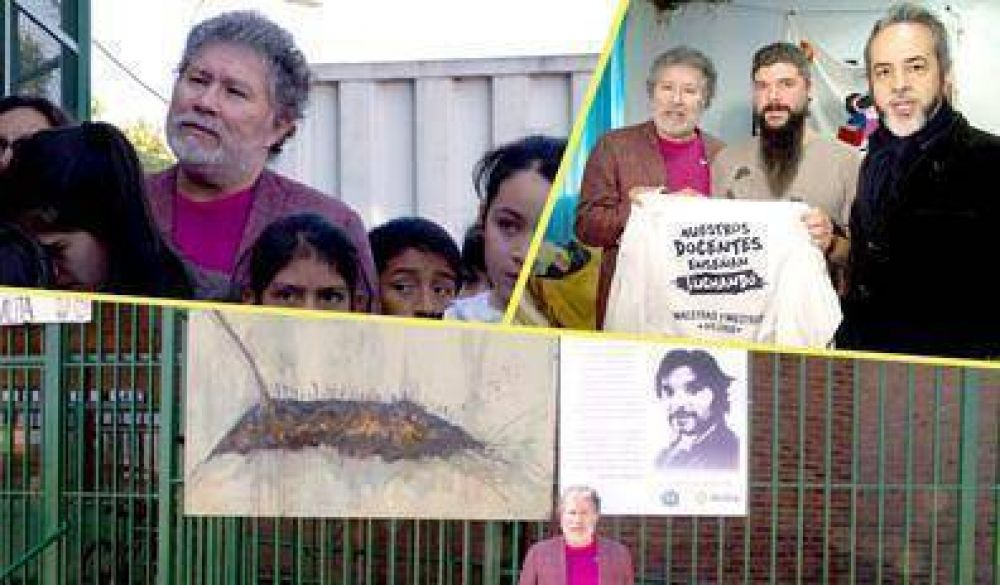 Hctor Ponce asisti a la inauguracin de un mural y un poema que recuerdan al docente asesinado Carlos Fuentealba