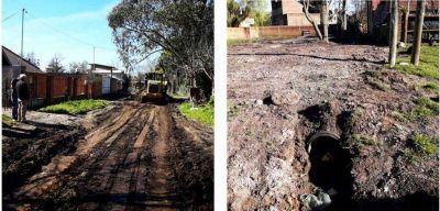 Realizan trabajos de saneamiento en el barrio Jard�n de Stella Maris