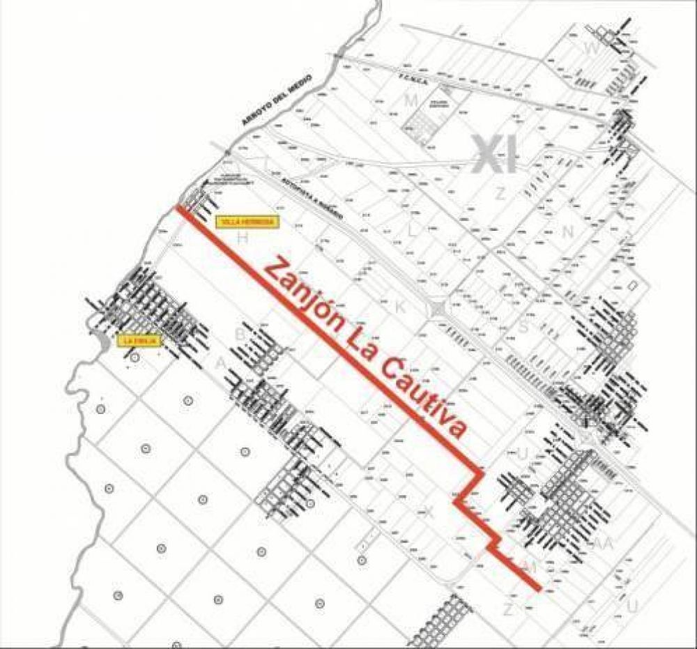 Avanza la obra hidr�ulica en el zanj�n La cautiva