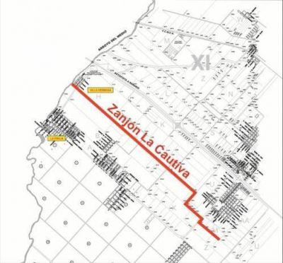 Avanza la obra hidr�ulica en el zanj�n La cautiva