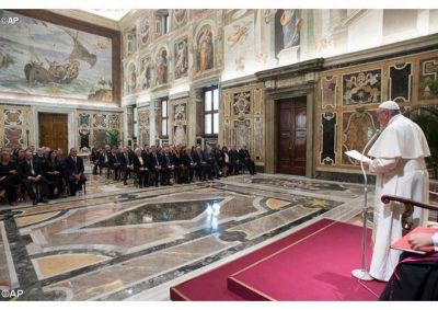 �La pol�tica aut�ntica lucha contra la corrupci�n�, el Papa a la Comisi�n Antimafia de Italia