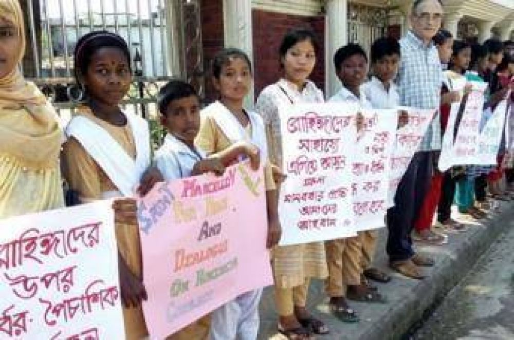 Cristianos, musulmanes, hindes y budistas manifiestan unidos a favor de los Rohingyas