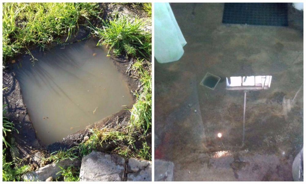 Hace cinco d�as que conviven con material fecal por un problema en la red de cloacas
