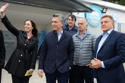 Macri y Vidal inauguraron una planta de tratamiento de efluentes cloacales