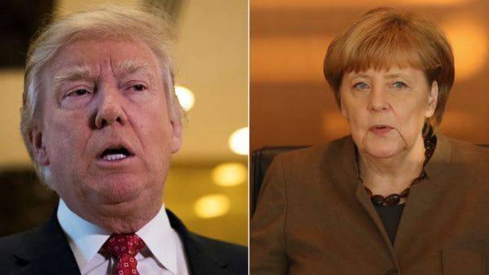 Donald Trump le pidi ayuda a Angela Merkel para 